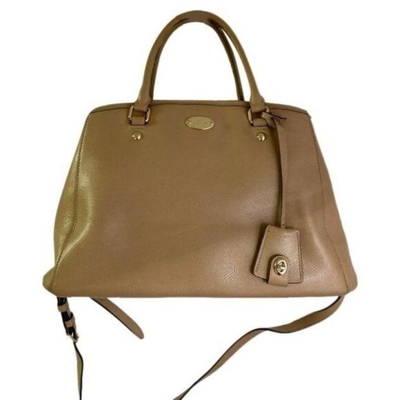 Coach Handbags - coach medium w adjustable strap tan leather cross